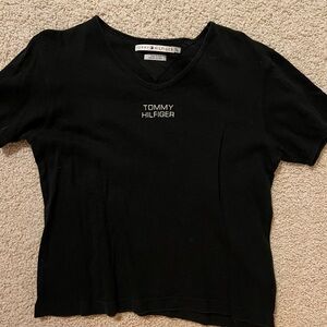 Vintage Juniors large Tommy Hilfiger Black Short Sleeve Tee
